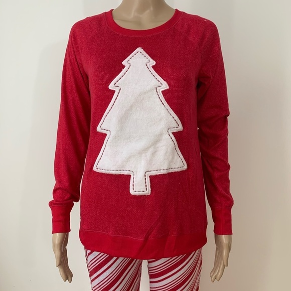 New Womens Super Soft Cozy Holiday Pajama Set Tree Size Small - Picture 3 of 14